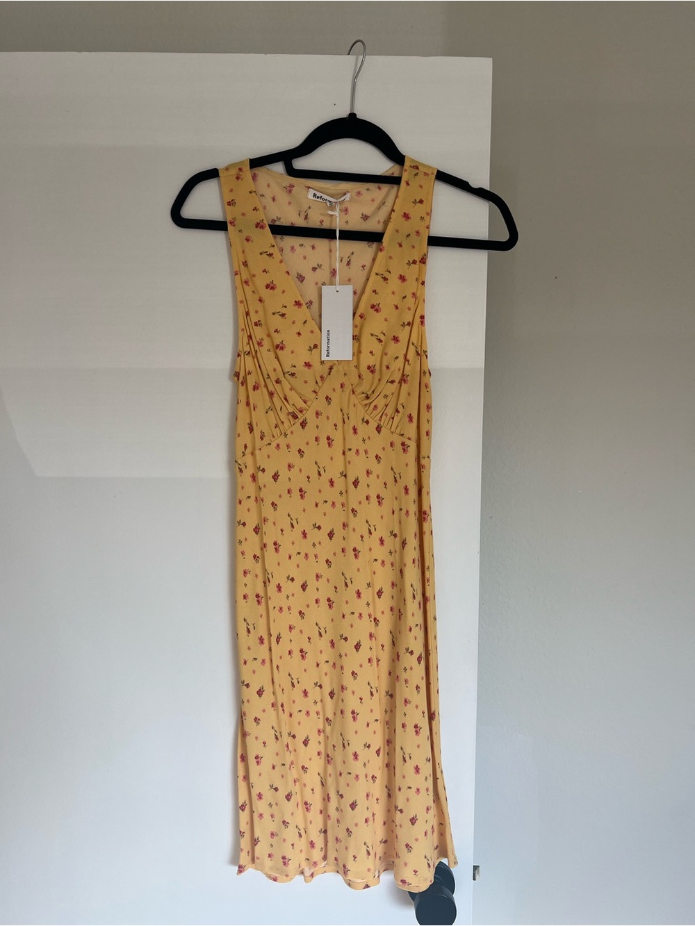 Reformation Yellow Floral Dress